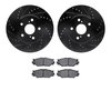 Dynamic Friction Co 8602-76001, Rotors-Drilled and Slotted-Black with 5000 Euro Ceramic Brake Pads, Zinc Coated 8602-76001